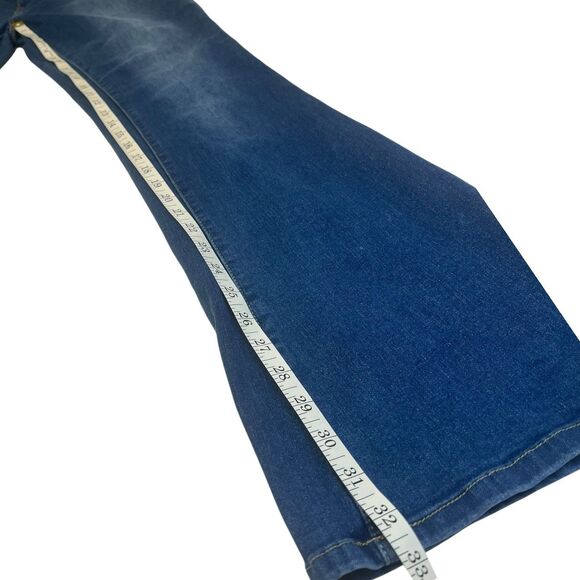 Fashion Nova Y2K-Style Flare Jeans Size 9 Dark Wash High Rise Denim - Picture 6 of 10